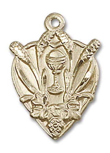 First Communion Pendant - 14kt Gold 3/4 x 1/2 4200