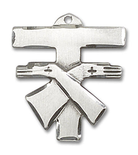 Franciscan Cross Pendant - Sterling Silver 3/4 x 3/4 6072SS