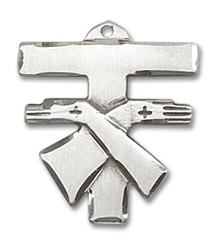 Franciscan Cross Pendant - Sterling Silver 5/8 x 5/8 6071SS
