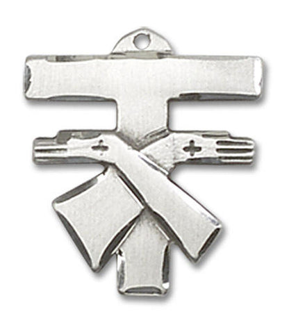 Franciscan Cross Pendant - Sterling Silver 5/8 x 5/8 6071SS