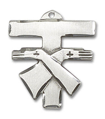 Franciscan Cross Pendant - Sterling Silver 5/8" x 5/8" (6071SS)