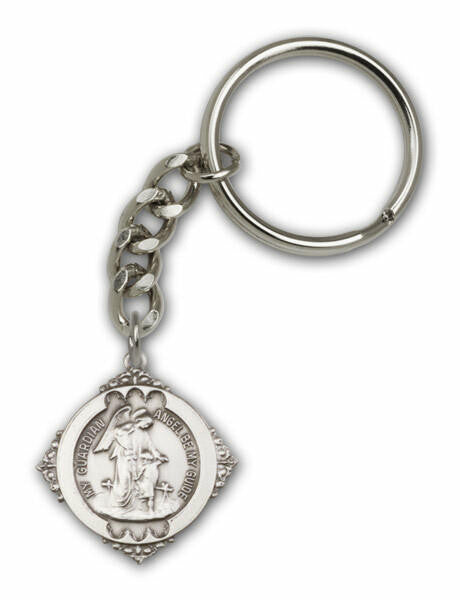 Guardian Angel Keychain - Silver Finish 5873SRCS