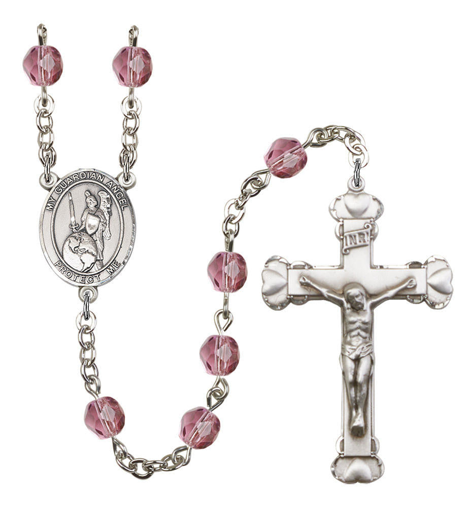 Guardian Angel of The World Rosary - 6MM Fire Polished Beads 8441SS