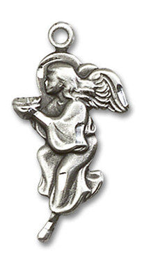 Guardian Angel Pendant - Sterling Silver 7/8" x 3/8" (4260SS)