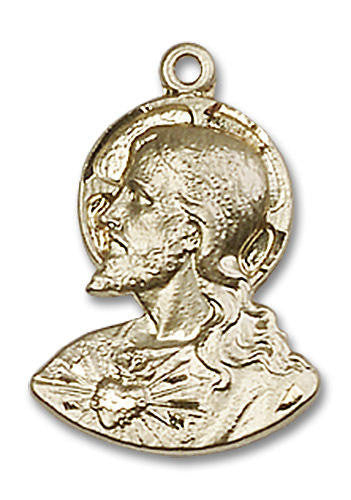 Head of Christ Pendant - 14kt Gold 3/4 x 1/2 4217