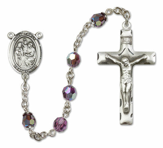 Holy Family Sterling Silver Rosary - 16 Color Options 8218/0644