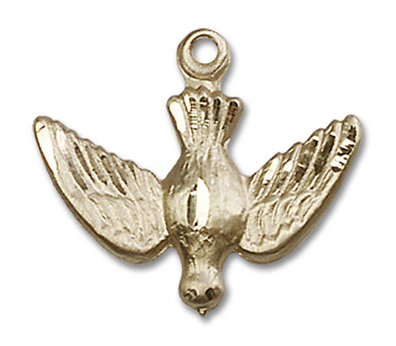 Holy Spirit Dove Pendant - 14kt Gold 3/4 x 7/8 1628