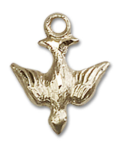 Holy Spirit Dove Pendant Charm - 14kt Gold 0208