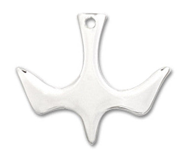 Holy Spirit Dove Pendant Charm - Sterling Silver (5431SS)