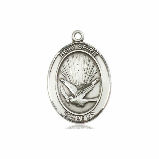 Holy Spirit Medal - Sterling Silver Oval Pendant 3 Sizes