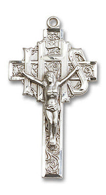 IHS Crucifix Pendant - Sterling Silver 1 7/8" x 1" (0100SS)