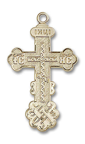 Kiev Cross Pendant - 14kt Gold 7/8 x 1/2 0269