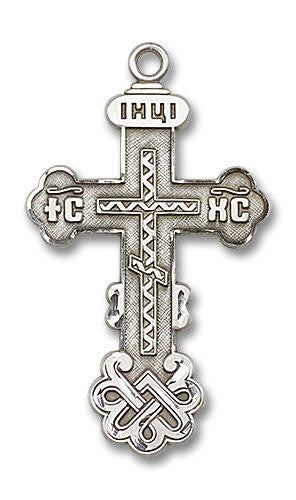 Kiev Cross Pendant - Sterling Silver 7/8 x 1/2 0269SS