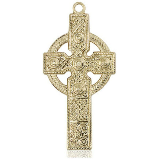 Kilklispeen Cross Pendant - 14kt Gold 1 3/8 x 5/8 0242