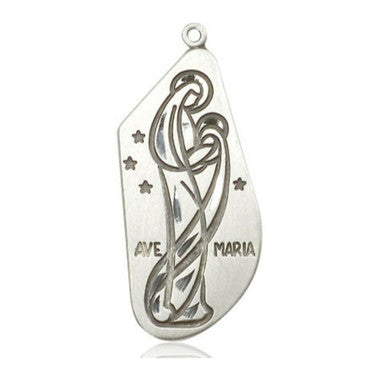 Large Ave Maria Pendant - Sterling Silver 1 1/4" x 1/2" Pendant (4272SS)