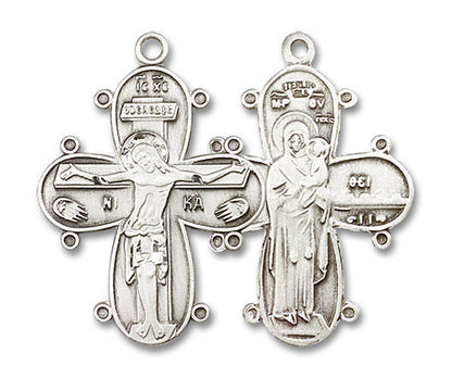 Large Christine of Denmark Cross Pendant - Sterling Silver 1 1/8 x 3/4 0264SS