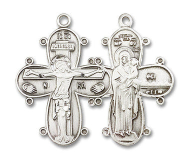 Large Christine of Denmark Cross Pendant - Sterling Silver 1 1/8" x 3/4" (0264SS)