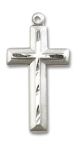 Large Cross Pendant - Sterling Silver 1 1/8 x 1/2 6000SS