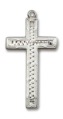 Large Cross Pendant - Sterling Silver 1" x 1/2" (6003SS)