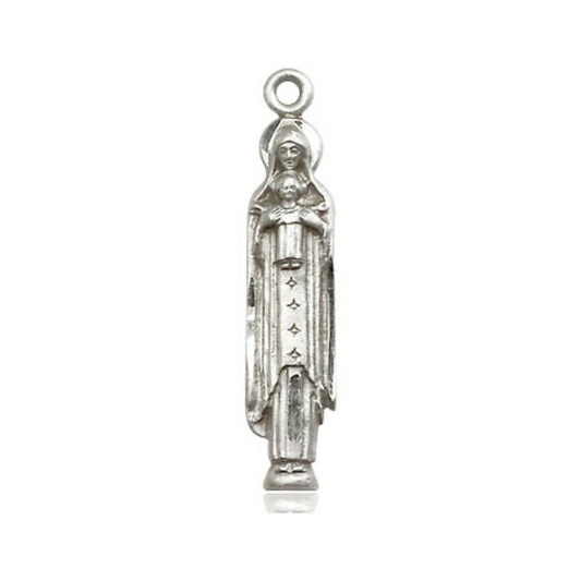 Large Madonna and Child Pendant - Sterling Silver 1 x 1/8 5939SS