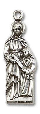 Large St. Ann Pendant - Sterling Silver 1" x 3/8" (5932SS)