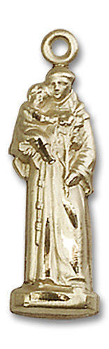Large St Anthony Pendant - 14kt Gold 1 x 1/4 5933