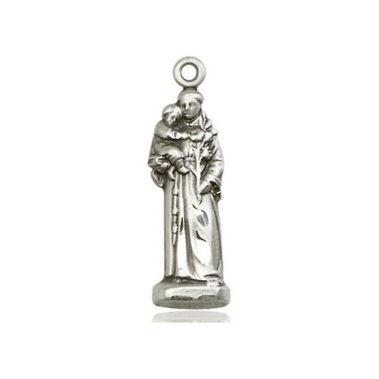 Large St Anthony Pendant - Sterling Silver 1 x 1/4 5933SS