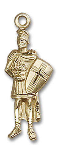 Large St Florian Pendant - 14kt Gold 1 x 3/8 5936