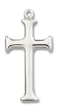 Large St. John Large Cross Pendant - Sterling Silver 1" x 1/2" (6008SS)