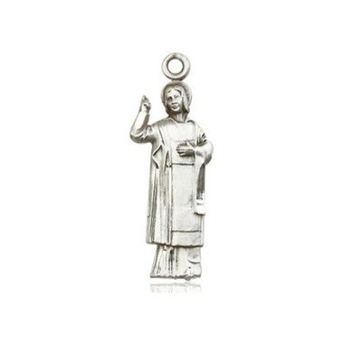 Large St. Stephen Pendant - Sterling Silver 1" x 1/4" (5938SS)