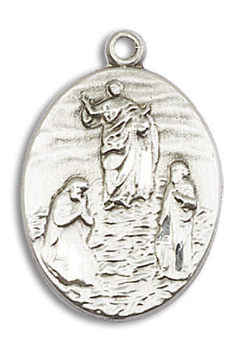 Large Transfiguration Medal - Sterling Silver 1 x 3/4 Oval Pendant 0888SS