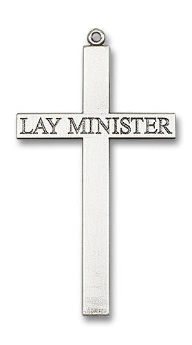 Lay Minister Cross Pendant - Sterling Silver 2 5/8 x 1 3/8 5954SS