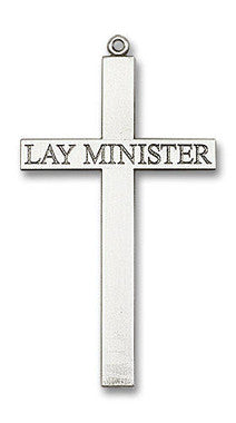 Lay Minister Cross Pendant - Sterling Silver 2 5/8" x 1 3/8" (5954SS)