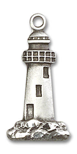Lighthouse Pendant - Sterling Silver 3/4 x 3/8 5922SS