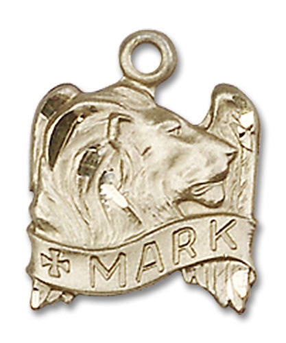 Lion of St Mark Pendant - 14kt Gold 5/8 x 1/2 4211