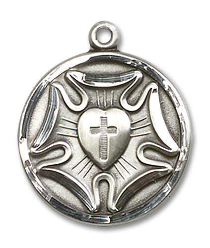 Lutheran Medal - Sterling Silver 3/4 x 5/8 Pendant 4235SS