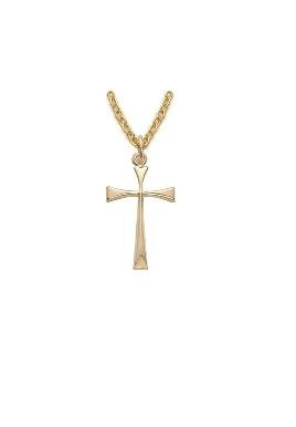 Maltese Cross Necklace - Gold-Filled Pendant on 16 Gold-Plated Chain SX0330GH