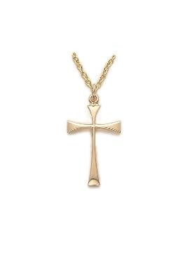 Maltese Cross Necklace - Gold-Filled Pendant on 18 Gold-Plated Chain SX0879GH