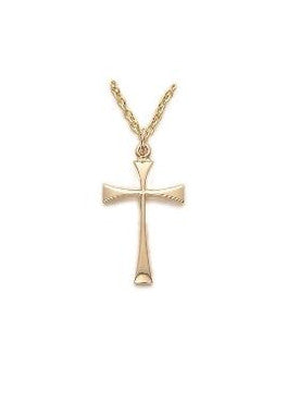 Maltese Cross Necklace - Gold-Filled Pendant on 18" Gold-Plated Chain (SX0879GH)