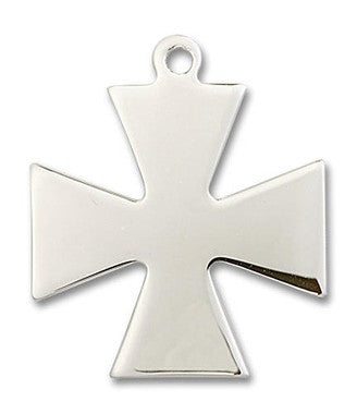 Maltese Large Cross Pendant - Sterling Silver 1 1/8" x 1" (2043SS)