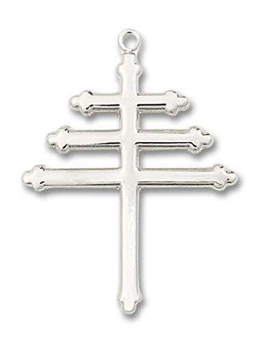 Marionite Large Cross Pendant - Sterling Silver 1 x 3/4 0084SS