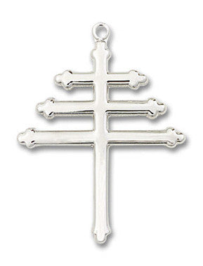 Marionite Large Cross Pendant - Sterling Silver 1" x 3/4" (0084SS)