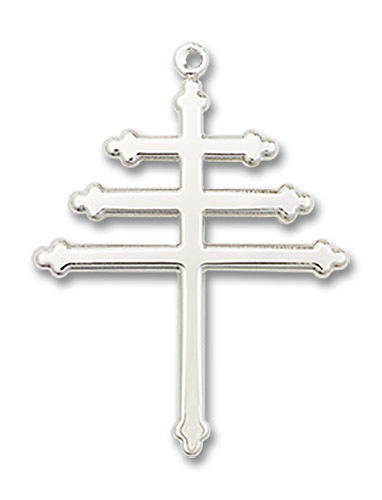 Maronite Cross Pendant - Sterling Silver 7/8 x 5/8 0074SS
