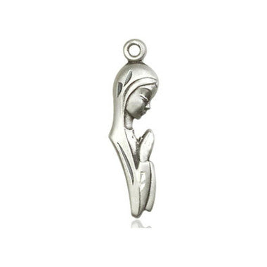Mary Silhouette Pendant - Sterling Silver 1" x 1/4" (5907SS)