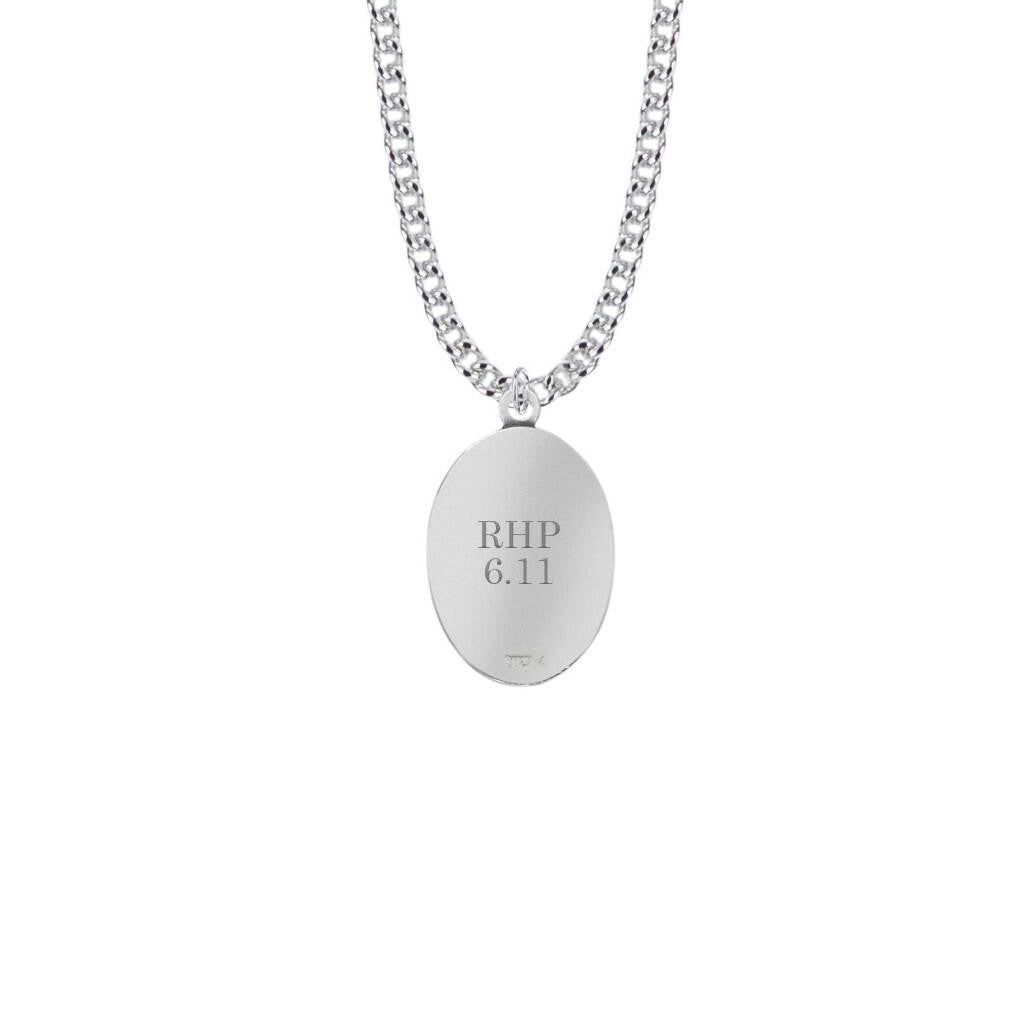 Mens St Andrew Necklace - Sterling Silver Medal On 24 Stainless Chain SM8834SH