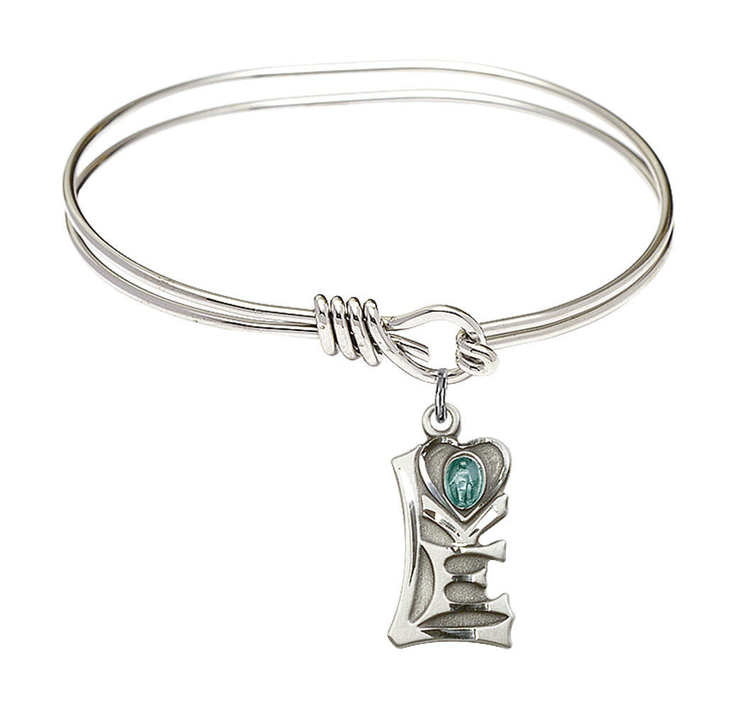 Miraculous Eye Hook Bangle Bracelet - Sterling Silver Charm 5901SS