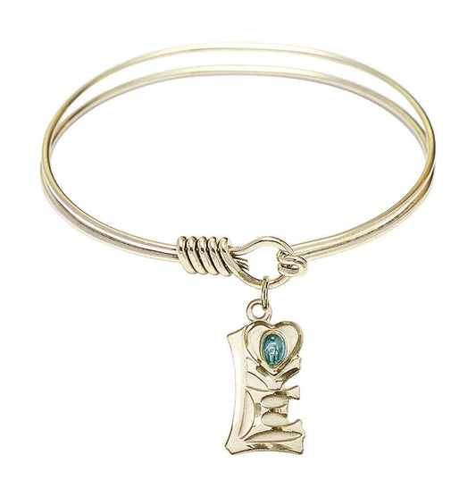Miraculous Round Eye Hook Bangle Bracelet - Gold-Filled Charm - 6.25 Inch 5901GF