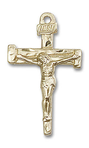 Nail Crucifix Pendant - 14kt Gold 2 Sizes