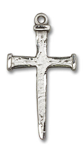 Nail Large Cross Pendant - Sterling Silver 1 1/8 x 5/8 0085SS