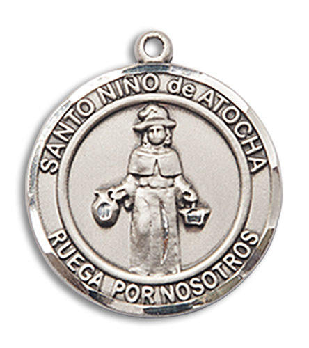 Nino De Atocha Medal - Sterling Silver Round Pendant 2 Sizes